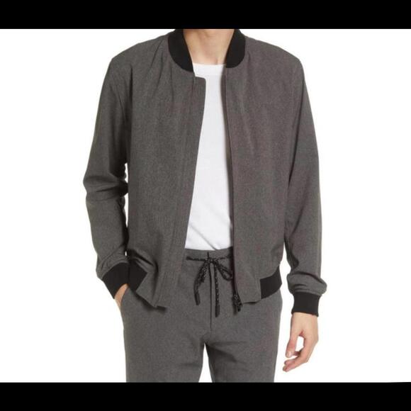 HUGO BOSS Slim Fit Jersey Bomber Jacket - Picture 1 of 7